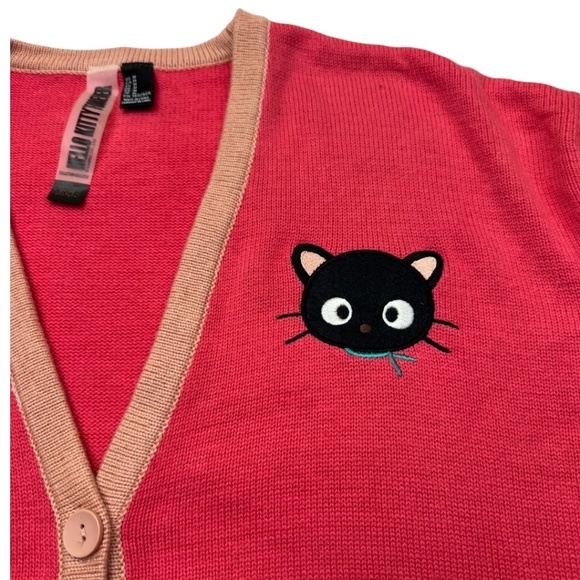 Hello Kitty X Forever 21 Chococat Coral Cardigan - Picture 6 of 13